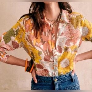 Sézane Pierro shirt in 70s boho